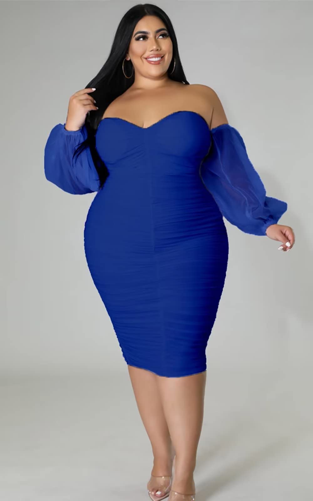 Bodycon Ruched Cocktail Dress