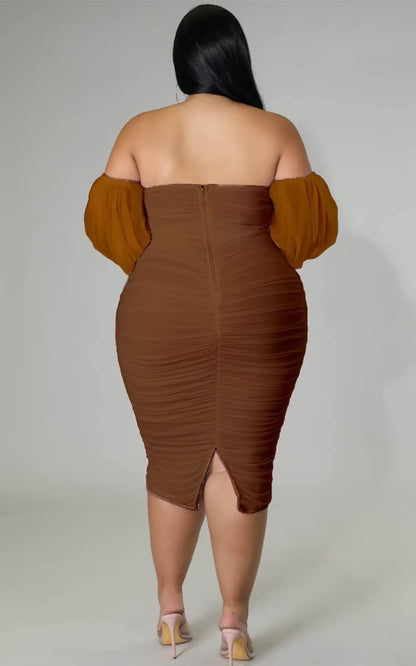 Bodycon Ruched Cocktail Dress