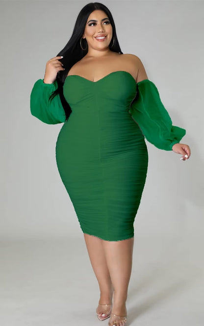 Bodycon Ruched Cocktail Dress