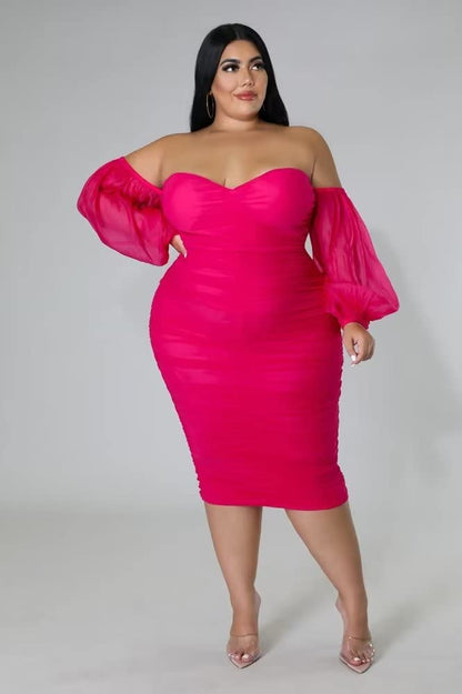 Bodycon Ruched Cocktail Dress