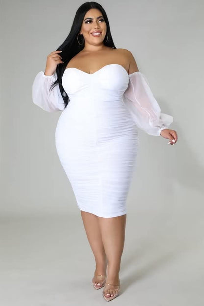 Bodycon Ruched Cocktail Dress