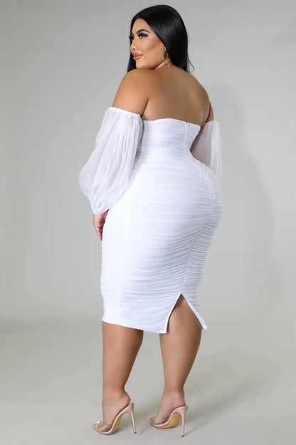 Bodycon Ruched Cocktail Dress