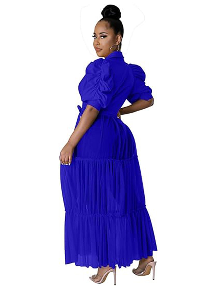 Short Sleeve Bodycon High Low Asymmetrical Ruffle Dress