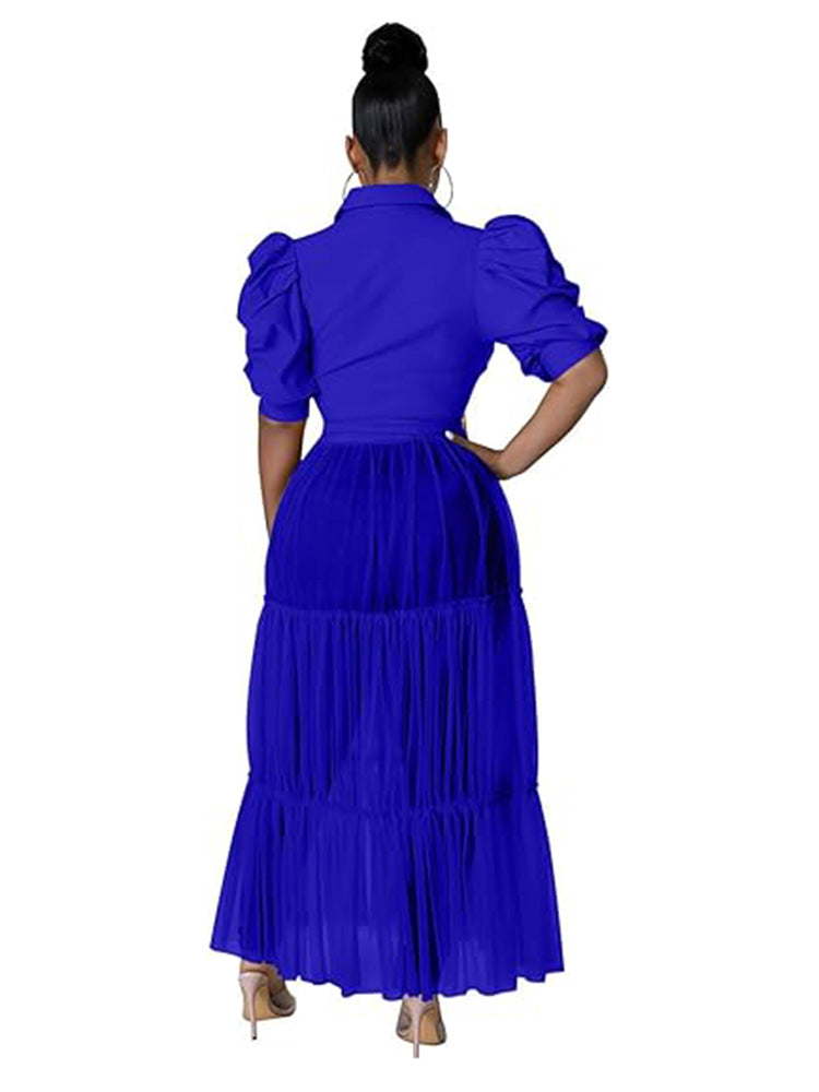 Short Sleeve Bodycon High Low Asymmetrical Ruffle Dress