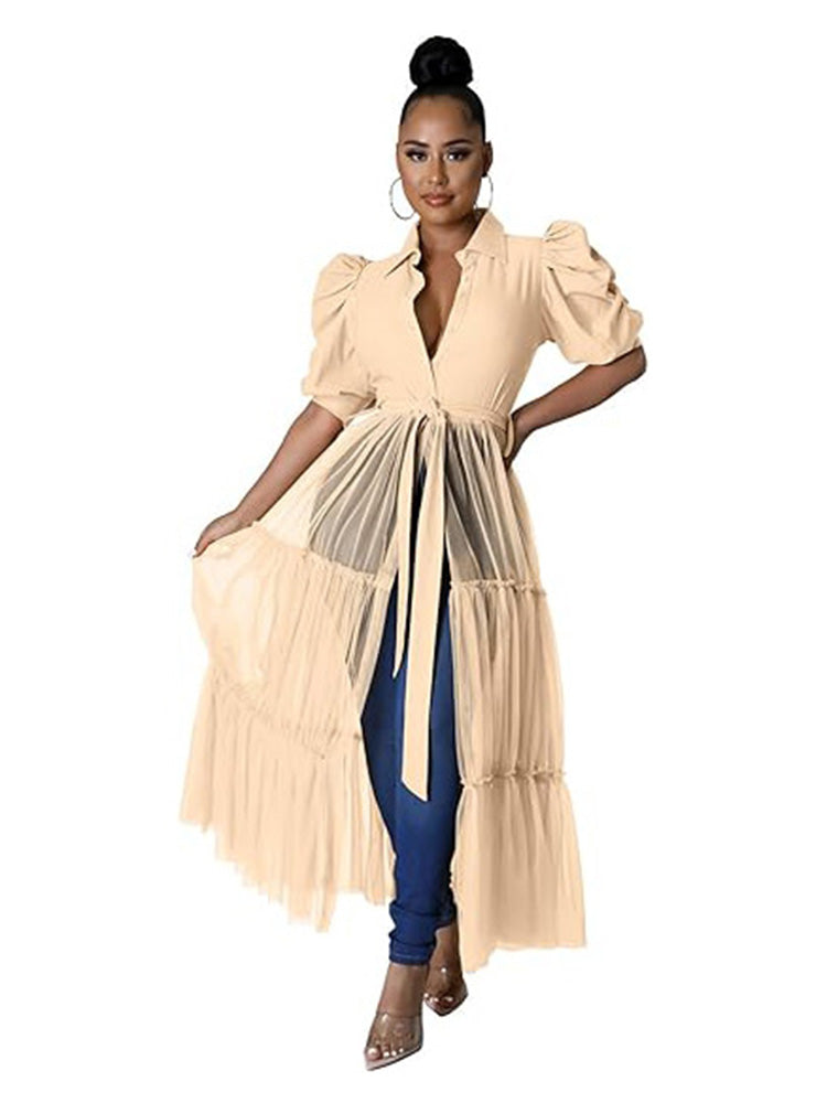 Short Sleeve Bodycon High Low Asymmetrical Ruffle Dress