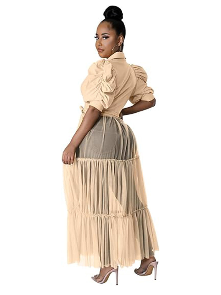 Short Sleeve Bodycon High Low Asymmetrical Ruffle Dress