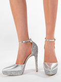 Weigela Glitter Platform Stiletto Sandals