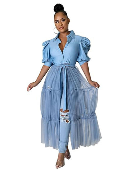Short Sleeve Bodycon High Low Asymmetrical Ruffle Dress