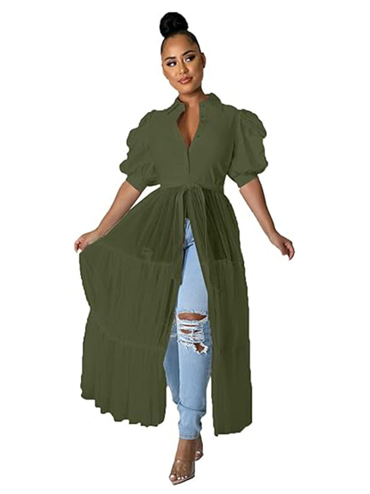 Short Sleeve Bodycon High Low Asymmetrical Ruffle Dress
