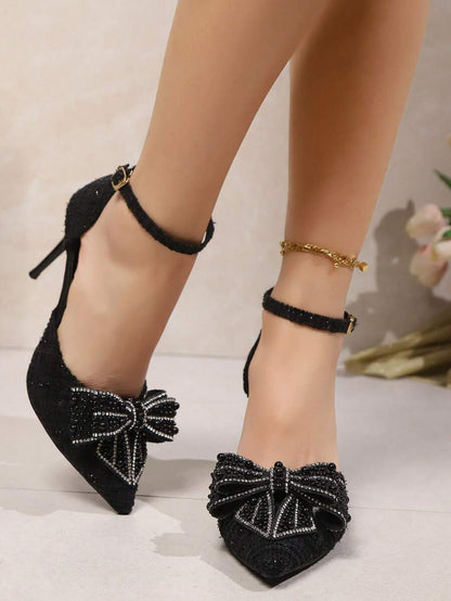 Lunaria Bow Ankle Strap Pumps