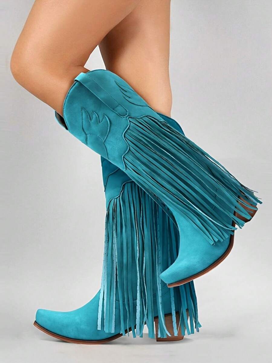 Dahlia Retro Tassel Cowboy Boots