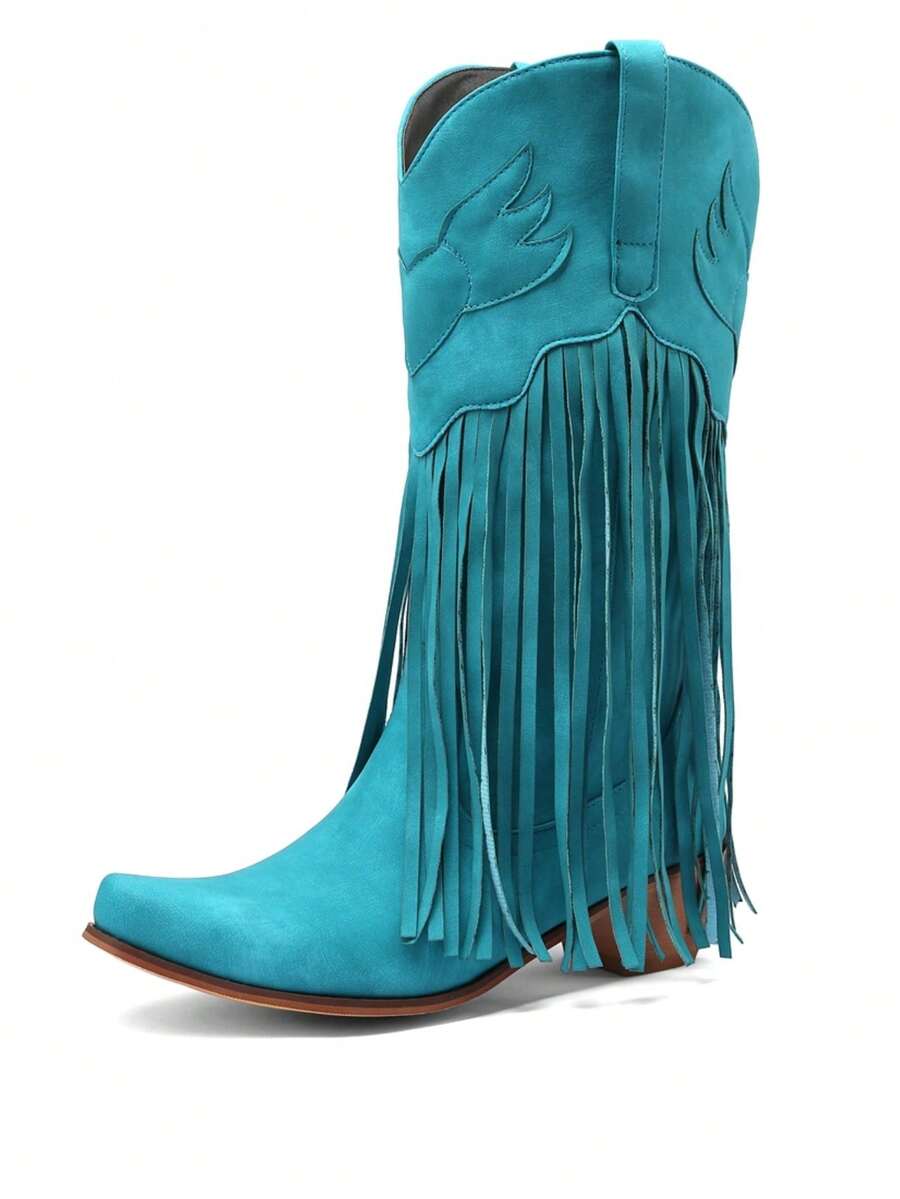 Dahlia Retro Tassel Cowboy Boots