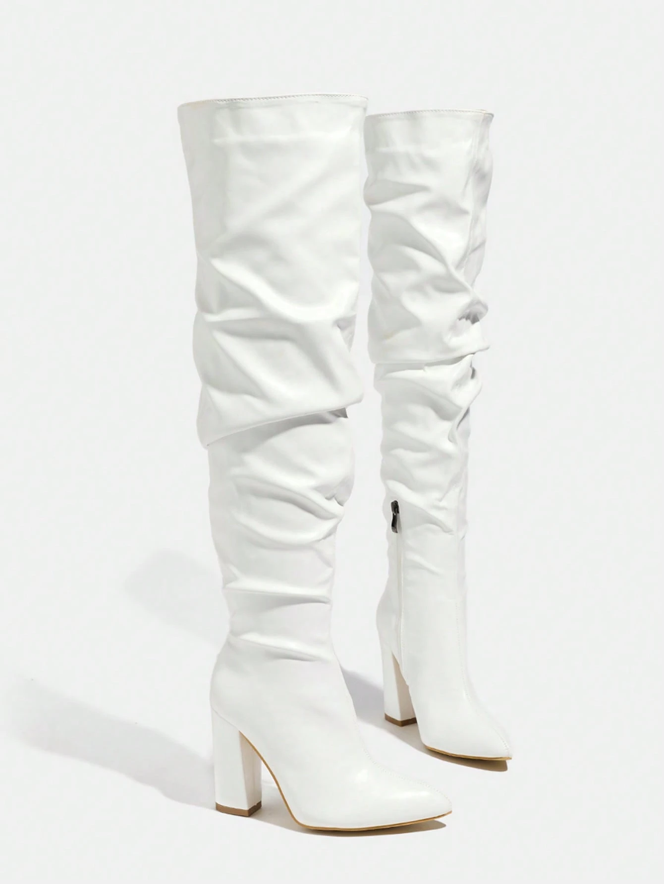 Rose Vogue Block Heel Overknee Boots