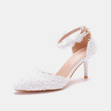 Crystal Lace Stiletto Wedding Pumps