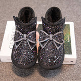 Eka Children's Rhinestone Bow-knot Snow Boots