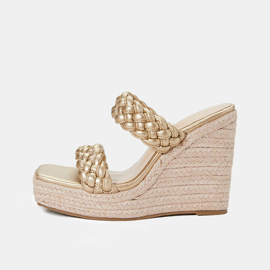 Pansy Braided Wedges