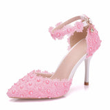 Crystal Lace Stiletto Wedding Pumps