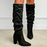 Lantana Pleated Knee High Boots