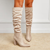 Lantana Pleated Knee High Boots