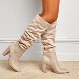 Lantana Pleated Knee High Boots