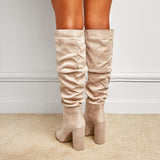 Lantana Pleated Knee High Boots