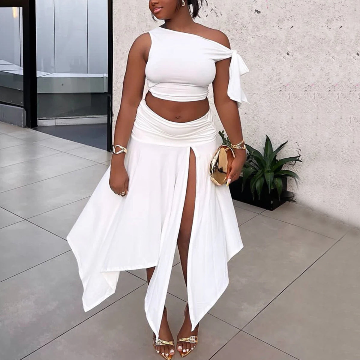 Lauren Crop Top Skirt Sets