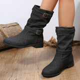 Mandevilla Buckle Denmin Mid-Calf Boots