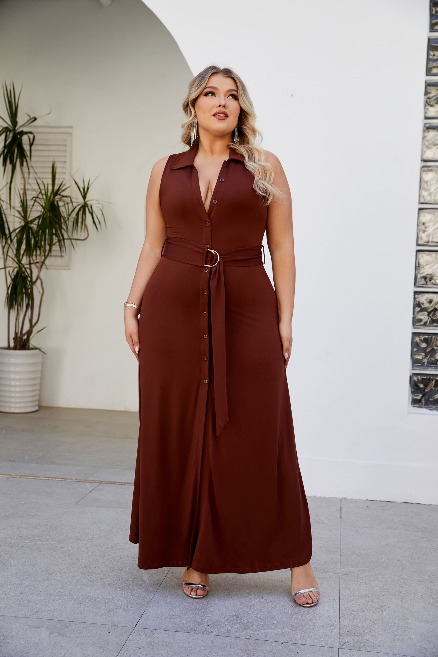 Natalie Button Down Party Dress
