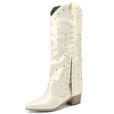 Nemesia Rivet Block Heel High Boots