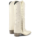 Nemesia Rivet Block Heel High Boots