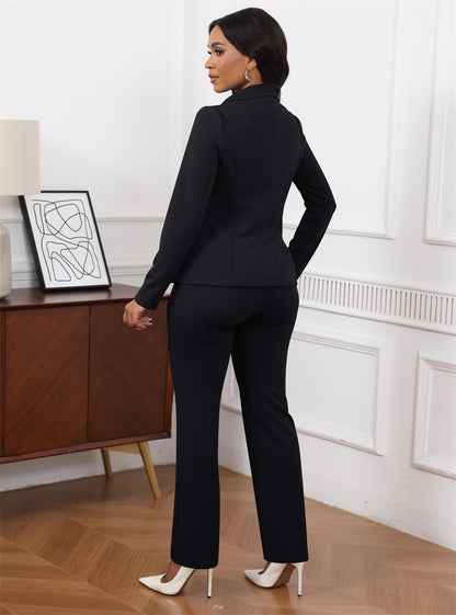 Button Down Blazer Pants Set