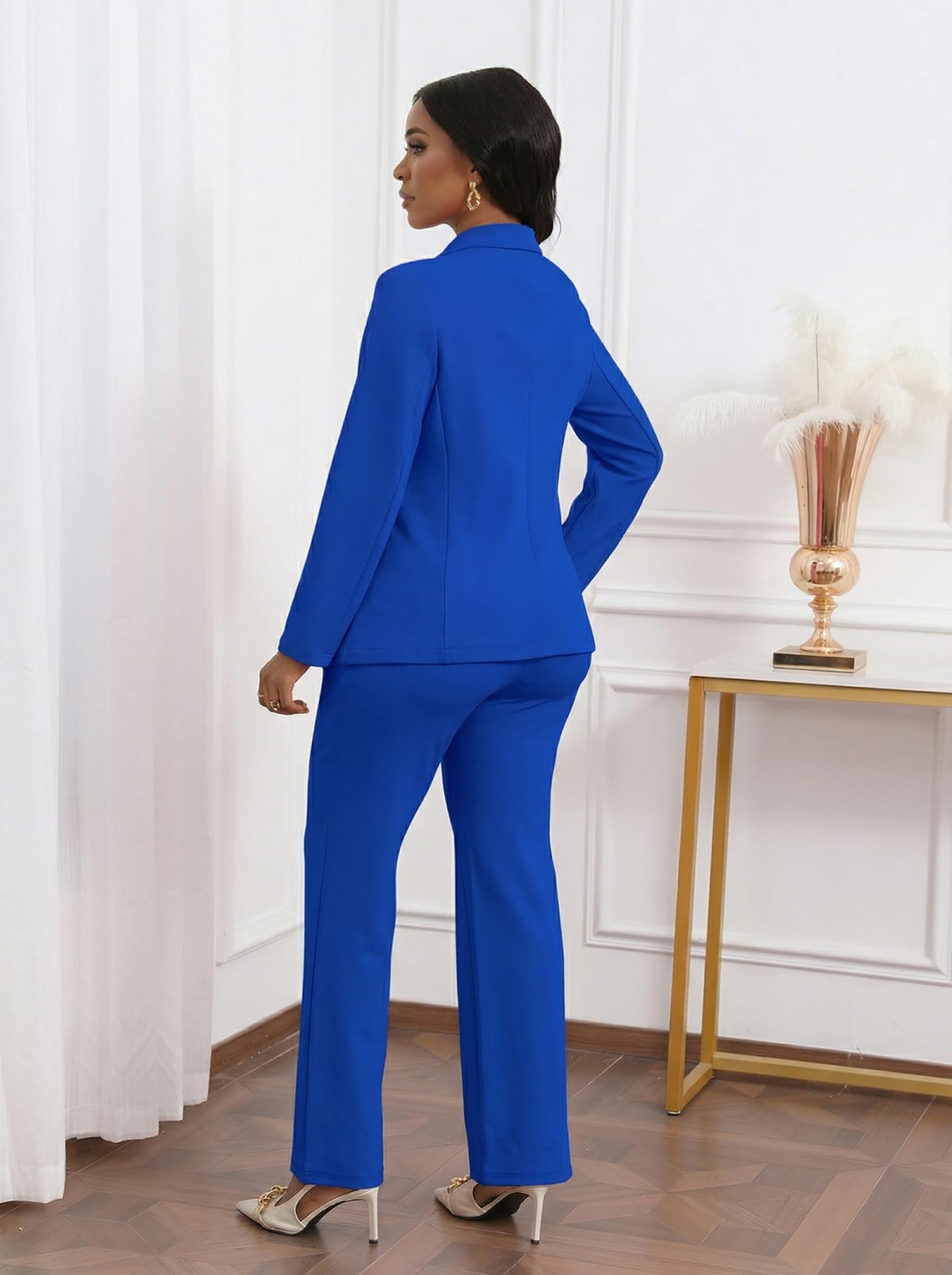 Lapel Blazer Pants Set