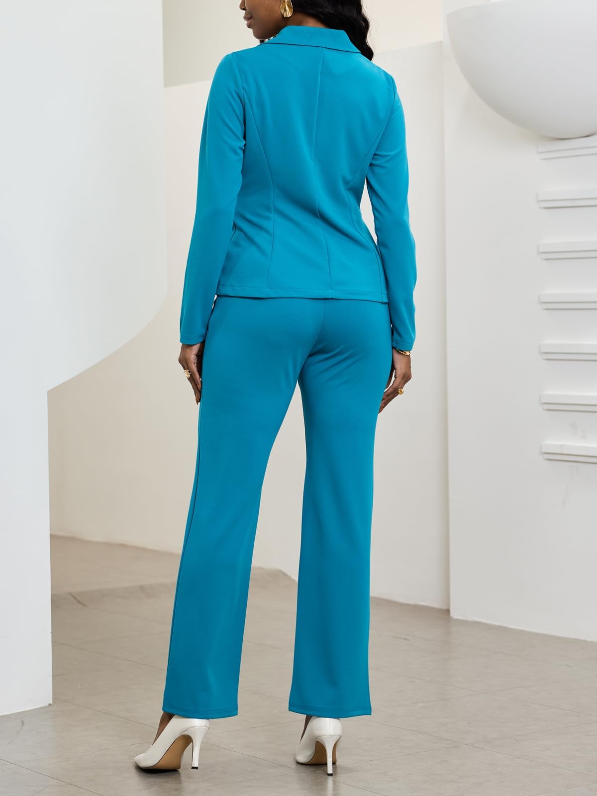 Button Down Blazer Pants Set