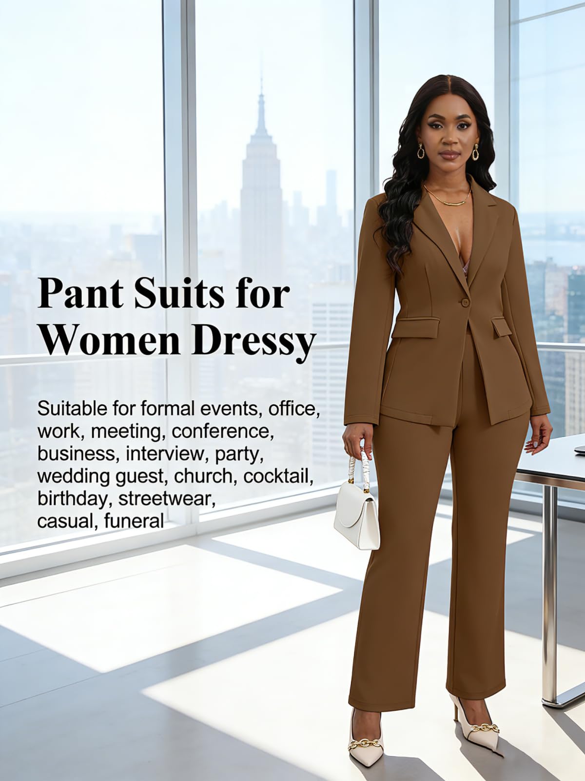 Lapel Blazer Pants Set