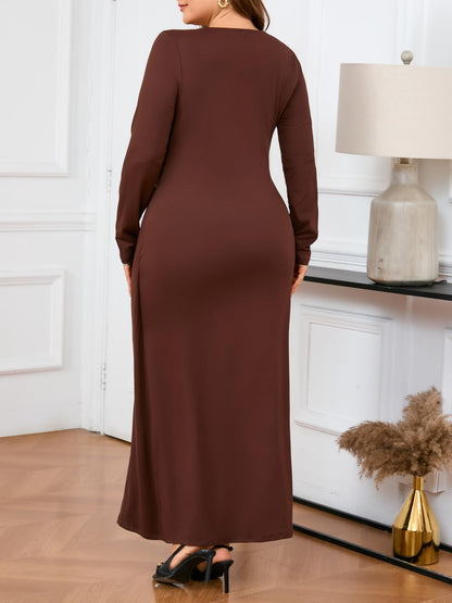 Cowl Neck Bodycon Maxi Dress