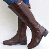 Mallow Patchwork Knee High Boots