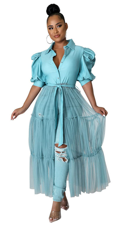 Short Sleeve Shirt Dress