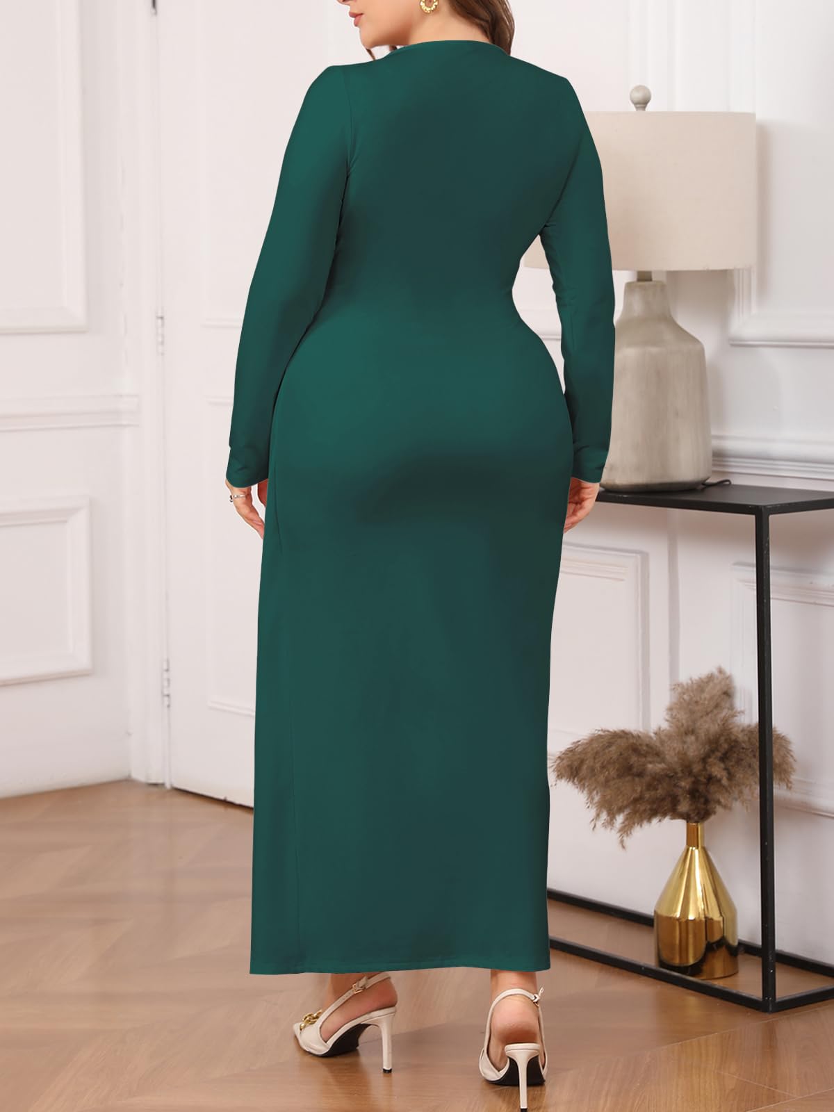 Cowl Neck Bodycon Maxi Dress