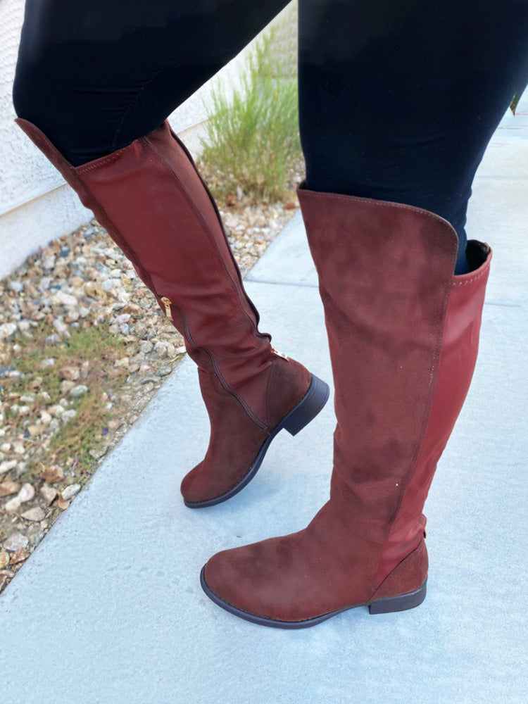 Dahlia Suede Knee High Boots