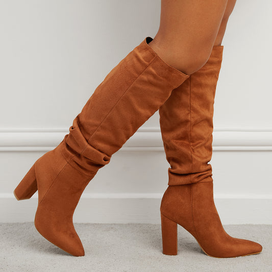 Lantana Pleated Knee High Boots