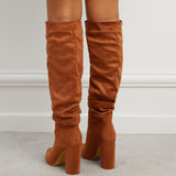 Lantana Pleated Knee High Boots