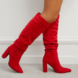 Lantana Pleated Knee High Boots