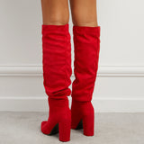 Lantana Pleated Knee High Boots