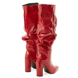 Marigold Patent Leather Knee-high Boots