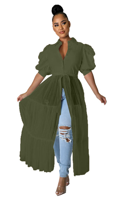 Short Sleeve Shirt Dress