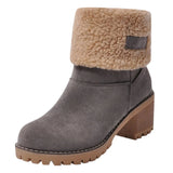 Solidago Furry Heel Mid-Calf Boots