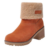 Solidago Furry Heel Mid-Calf Boots