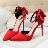 Wisteria Bow Knot Strap Pumps