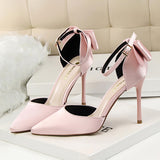 Wisteria Bow Knot Strap Pumps