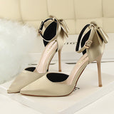 Wisteria Bow Knot Strap Pumps